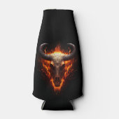Flammkuh Skull Goth Flaschenkühler (Vorderseite)