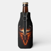 Flammkuh Skull Goth Flaschenkühler (Flasche Rückseite)