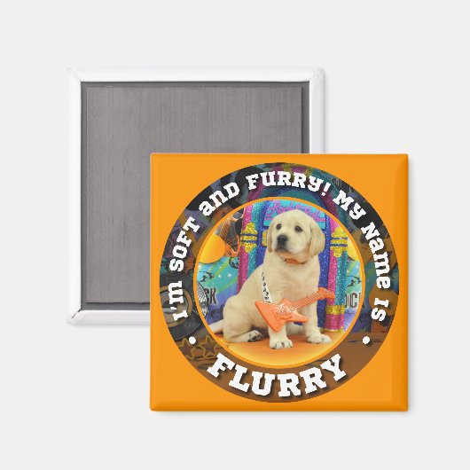 Flammname-Magnet Magnet (Vorderseite/Rückseite)