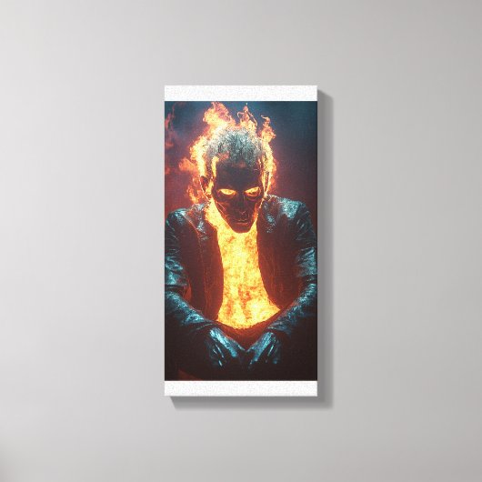 Flammpass - Abstrakte Kunst Leinwanddruck (Vorderseite)