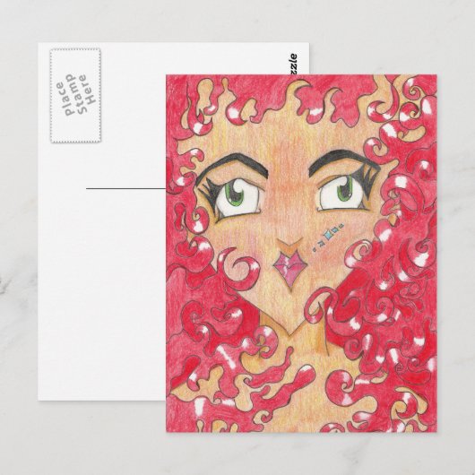 Flammpostkarte Postkarte (Vorne/Hinten)