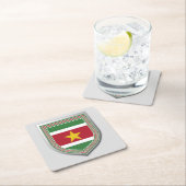 Flammschutzschild Rechteckiger Pappuntersetzer (Vor Ort)