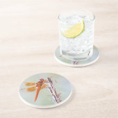 Flammskimmer Dragonfly auf Agave Getränkeuntersetzer (Seite)