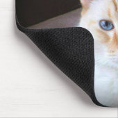 Flammspitze Siamesen Katze mit schönen blauen Auge Mousepad (Ecke)