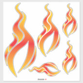Flammsymbol Aufkleber (Blatt)