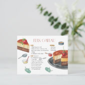 Flan Gateau Rezept Postkarte (Stehend Vorderseite)