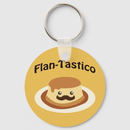 Flan-Tastico! Niedlich Flan Schlüsselanhänger (Vorderseite)