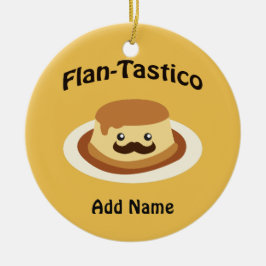 Flan-Tastico! Niedlicher Flan Keramik Ornament