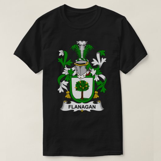 Flanagan Coat of Arms Familienwappen T-Shirt (Design vorne)