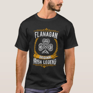 Flanagan Irish Name Gift Vintag Ireland Family Su T-Shirt