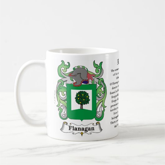 Flanagan, Ursprung, Bedeutung und das Wappen Kaffeetasse (Links)