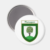 Flanagan-Wappen/Familienwappen Magnet (Vorderseite/Rückseite)