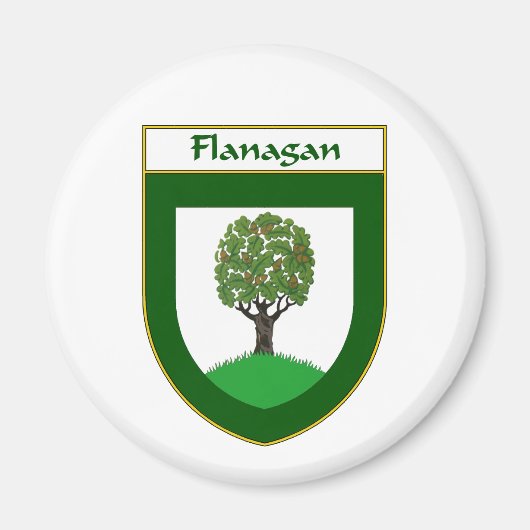 Flanagan-Wappen/Familienwappen Magnet (Vorne)