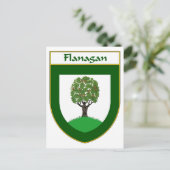 Flanagan-Wappen/Familienwappen Postkarte (Stehend Vorderseite)