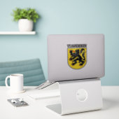 Flandern Aufkleber (Laptop auf Schreibtisch)