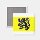 Flandern, Belgiflagge Magnet (Vorderseite/Rückseite)