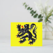 Flandern, belgische Flagge Postkarte (Stehend Vorderseite)