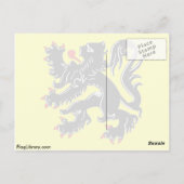 Flandern, belgische Flagge Postkarte (Rückseite)