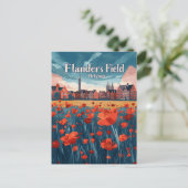 Flandern Field Belgien Postkarte (Stehend Vorderseite)