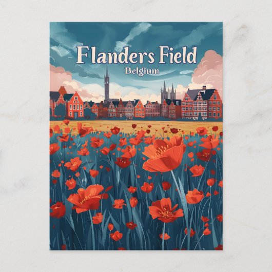 Flandern Field Belgien Postkarte (Vorderseite)
