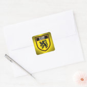 Flandern-Flagge Quadratischer Aufkleber (Umschlag)