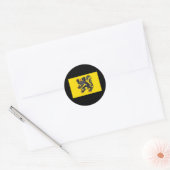 Flandern-Flagge Runder Aufkleber (Umschlag)