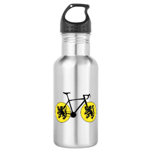 Flandern-Flaggenradfahren Edelstahlflasche