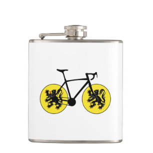 Flandern-Flaggenradfahren Flachmann