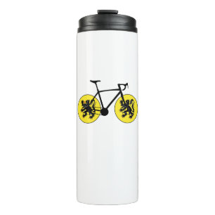 Flandern-Flaggenradfahren Thermosbecher