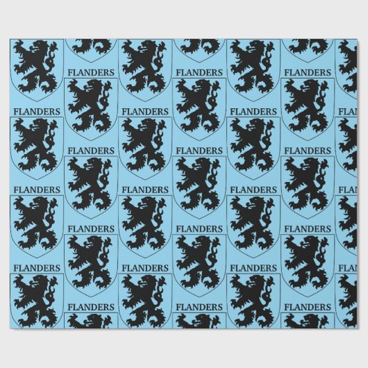 Flandern-Löwe Grafikdesign Kunst Geschenkpapier (Flach)