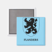 Flandern-Löwe Grafikdesign Kunst Magnet (Vorderseite/Rückseite)