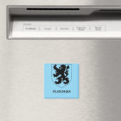Flandern-Löwe Grafikdesign Kunst Magnet (In Situ (Geschirrspüler))