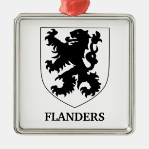 Flandern-Löwe Grafikdesign Kunst Ornament Aus Metall