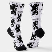 Flandern Löwe Grafikdesign Kunst Socken (Gewinkelt)
