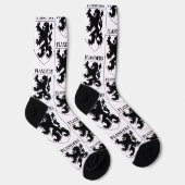 Flandern Löwe Grafikdesign Kunst Socken (Rechts)