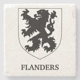 Flandern-Löwe Grafikdesign Kunst Steinuntersetzer