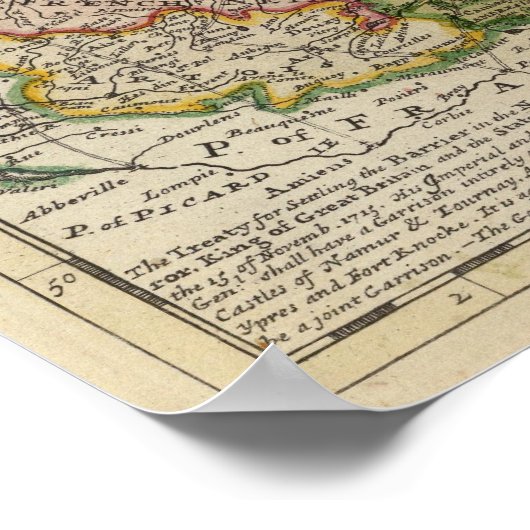 Flandern oder die österreichischen Niederlande Poster (Ecke)