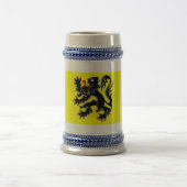 Flandern-Regions-Flagge Bierglas (Mittel)