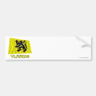 Flandern-Regions-wellenartig bewegende Flagge mit Autoaufkleber