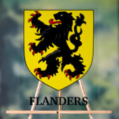 Flandern Wappen Heraldischer Löwe Acrylschild (Neutral)