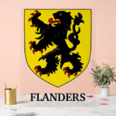 Flandern Wappen Heraldischer Löwe Acrylschild (Hochzeit)