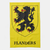 Flandern Wappen Heraldischer Löwe Geschirrtuch (Vertikal)