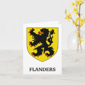 Flandern Wappen Heraldischer Löwe Karte (Gelbe Blume)