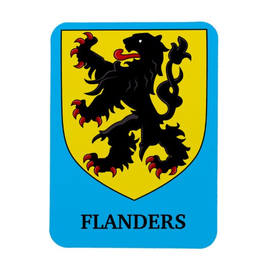 Flandern Wappen Heraldischer Löwe Magnet (Vertikal)