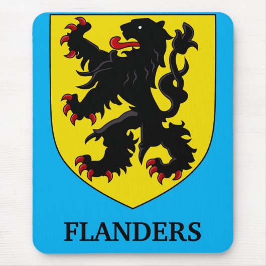 Flandern Wappen Heraldischer Löwe Mousepad (Vorne)