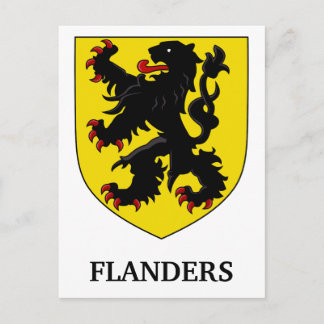 Flandern Wappen Heraldischer Löwe Postkarte