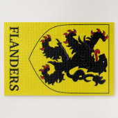 Flandern Wappen Heraldischer Löwe Puzzle (Horizontal)