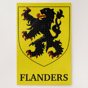 Flandern Wappen Heraldischer Löwe Puzzle