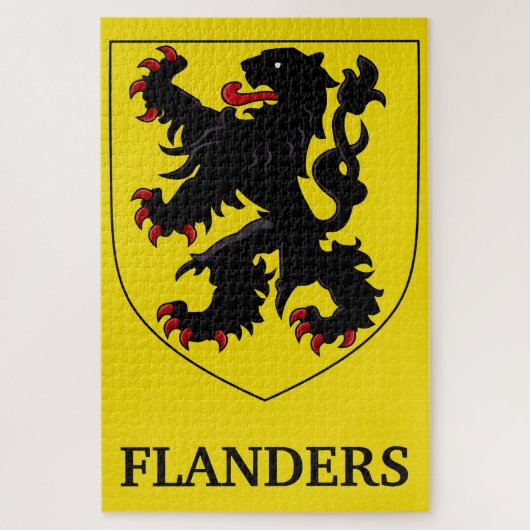 Flandern Wappen Heraldischer Löwe Puzzle (Vertikal)