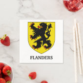 Flandern Wappen Heraldischer Löwe Serviette (Beispiel)